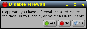 Disable Firewall